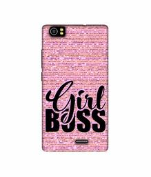 Amazon Brand - Solimo Designer Girl Boss On Pink Sparkle UV Printed Soft Back Case Mobile Cover for Lava Iris X5 4G