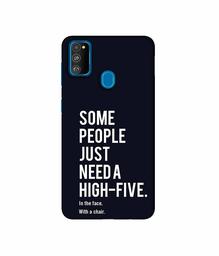 Amazon Brand - Solimo Designer High-Five 3D Printed Hard Back Case Mobile Cover for Samsung Galaxy M21 / M30s