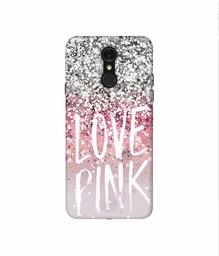 Amazon Brand - Solimo Designer Love Pink 3D Printed Hard Back Case Mobile Cover for LG Q7