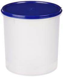 Amazon Brand - Solimo Round Plastic Container, 3 litres, Blue