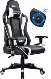 UMI. Essentials Sedia Gaming Musicale Sedia da Corsa Sedia da Scrivania Sedia da Ufficio Design Ergonomico (Bianco)