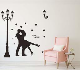 Amazon Brand - Solimo Wall Sticker for Bed Room (Fall in Love, Ideal Size on Wall - 115 cm x 110 cm)