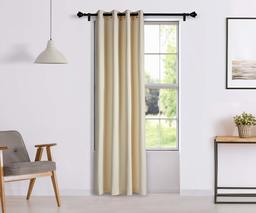 Amazon Brand - Solimo Riviera Door Curtain, 7 feet - Set of 1 (Ivory)