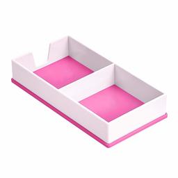 AmazonBasics Sticky Note Holder - Pink and White