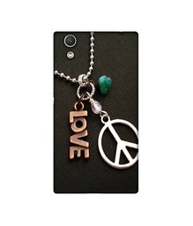 Amazon Brand - Solimo Designer Love and Peace UV Printed Soft Back Case Mobile Cover for Sony Xperia R1 Plus