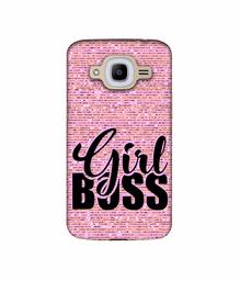 Amazon Brand - Solimo Designer Girl Boss On Pink Sparkle UV Printed Soft Back Case Mobile Cover for Samsung Galaxy J2 (2016)