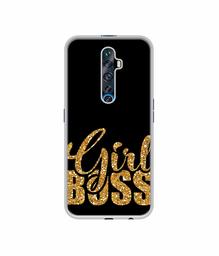 Amazon Brand - Solimo Designer Sparkle Girl Boss UV Printed Soft Back Case Mobile Cover for Oppo Reno 2Z