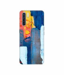 Amazon Brand - Solimo Designer Canvas with Blue Paint 3D Printed Hard Back Case Mobile Cover for Oppo F15