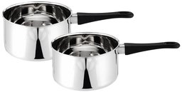 Amazon Brand - Solimo 2-Piece Stainless Steel Sauce Pan Set