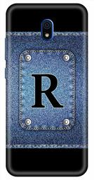 Amazon Brand - Solimo Designer Button Jeans Alphabet-R 3D Printed Hard Back Case Mobile Cover for Xiaomi Redmi 8A