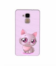 Amazon Brand - Solimo Designer Cute Pink Cat 3D Printed Hard Back Case Mobile Cover for Huawei Honor 5c