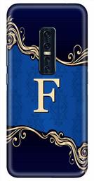 Amazon Brand - Solimo Designer Blue Pattern Alphabet-F 3D Printed Hard Back Case Mobile Cover for Vivo V17 Pro