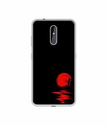 Amazon Brand - Solimo Designer Red Moon UV Printed Soft Back Case Mobile Cover for Nokia 3.2