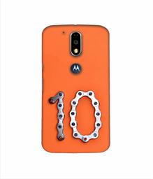 Amazon Brand - Solimo Designer Number Ten 3D Printed Hard Back Case Mobile Cover for Motorola Moto G4 Plus (with Logo Cut)