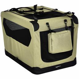 AmazonBasics - Transportamento para animais de estimação removível, portátil e macio de alta qualidade, 76 cm, caqui