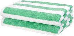 AmazonBasics Cabana Stripe 2 Piece 500 GSM Cotton Beach Towel