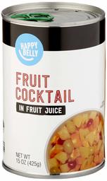 Happy Belly Light Syrup, Extra Cherry Regular Cut Mixed Fruit, 15 Ounce