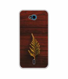 Amazon Brand - Solimo Designer Leaf on Wood UV Printed Soft Back Case Mobile Cover for InFocus Bingo 21