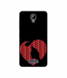 Amazon Brand - Solimo Designer Heart Shape Lady with Glitter 3D Printed Hard Back Case Mobile Cover for Gionee P7 Max