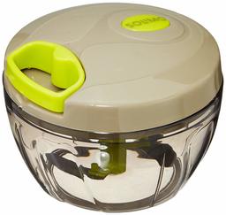 Amazon Brand - Solimo Compact Vegetable Chopper (350 ml, Grey/Lime)