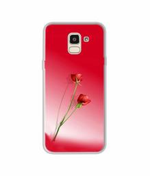 Amazon Brand - Solimo Designer Red Roses UV Printed Soft Back Case Mobile Cover for Samsung Galaxy J6