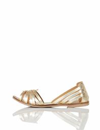 find. Women's Open Toe Hurrache, (Gold), US 5.5