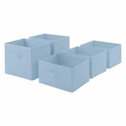 AmazonBasics Fabric 5-Drawer Storage Organizer - Replacement Drawers, Dusty Blue