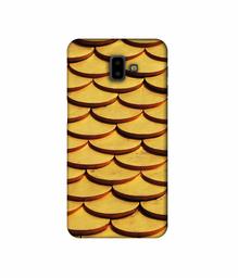 Amazon Brand - Solimo Designer Wooden Semi Circle Texture 3D Printed Hard Back Case Mobile Cover for Samsung Galaxy J6 Plus