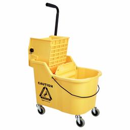 AmazonCommercial Side Press Wringer Combo, 44-Quart, Yellow