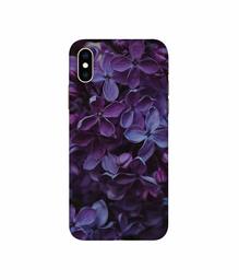 Amazon Brand - Solimo Designer Purple Flowers 3D Printed Hard Back Case Mobile Cover for Apple iPhone Xs Max