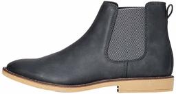 find. Men's Chelsea Boots, Grau (Charcoal Nubuck Look), 12 UK