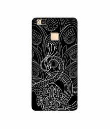 Amazon Brand - Solimo Designer Peacock Feather Pattern 3D Printed Hard Back Case Mobile Cover for Huawei P9 lite