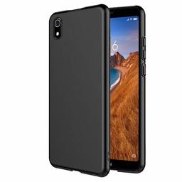 Amazon Brand - Solimo Redmi 7A Mobile Cover (Hard Back & Slim),Black