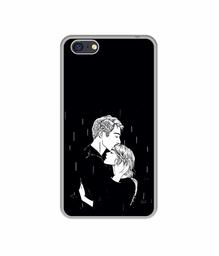 Amazon Brand - Solimo Designer Couples Standing in Rain UV Printed Soft Back Case Mobile Cover for Oppo A71