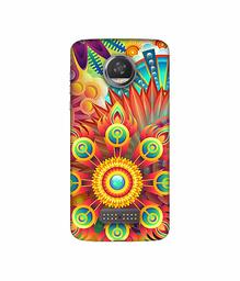 Amazon Brand - Solimo Designer Rangoli 3D Printed Hard Back Case Mobile Cover for Moto Z2 Play