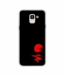 Amazon Brand - Solimo Designer Red Moon UV Printed Soft Back Case Mobile Cover for Samsung Galaxy J6