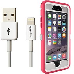 Otterbox Defender Series Case for iPhone 6 and AmazonBasics Lightning Cable (6-Feet) Pack