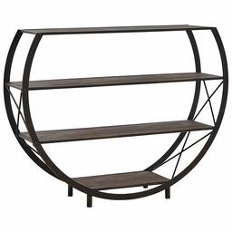 Amazon Brand – Stone & Beam Half-Moon Industrial Rustic Bookcase, 54