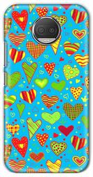 Amazon Brand - Solimo Designer Heart Clip Art Blue Pattern Design 3D Printed Hard Back Case Mobile Cover for Motorola Moto G5S Plus