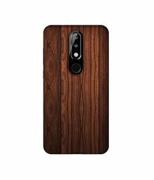 Amazon Brand - Solimo Designer Wooden Texture 3D Printed Hard Back Case Mobile Cover for Nokia 5.1 Plus