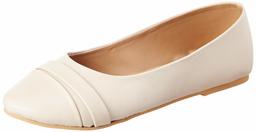 Amazon Brand - Symbol Women's Cream Ballet Flats-7 UK (40 EU) (10 US) (SYM-WS-001)