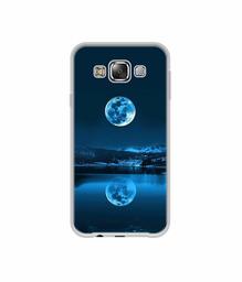 Amazon Brand - Solimo Designer Moon Pattern Print UV Printed Soft Back Case Mobile Cover for Samsung Galaxy E5