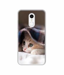 Amazon Brand - Solimo Designer Sleepy Kitten UV Printed Soft Back Case Mobile Cover for Spice V801