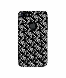 Amazon Brand - Solimo Designer White Pattern 3D Printed Hard Back Case Mobile Cover for Apple iPhone 7 Plus (Logo Cut)