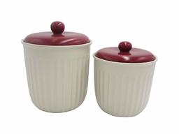 Ravenna Classic Stoneware 2-Piece Canister Set, 9.5