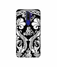 Amazon Brand - Solimo Designer Round White Rangoli 3D Printed Hard Back Case Mobile Cover for Oppo A9 (2020)