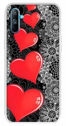 Amazon Brand - Solimo Designer Multicolor Five Heart Design Printed Soft Back Case Mobile Cover for Realme C3