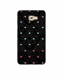 Amazon Brand - Solimo Designer Heart Texture 3D Printed Hard Back Case Mobile Cover for Samsung Galaxy C7 Pro