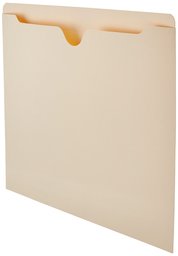 AmazonBasics File Jacket, Reinforced Straight-Cut Tab, Flat-No Expansion, Letter Size, Manila, 100-Pack