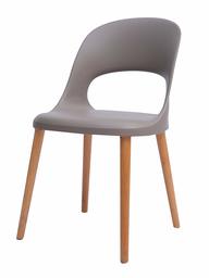 Amazon Brand - Rivet Henrik Modern Open-Back Plastic Dining Chair, 18.5